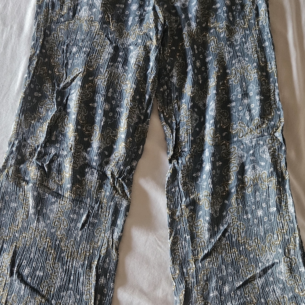 Blue Blush Elegant Blue and Gold Patterned Fabric